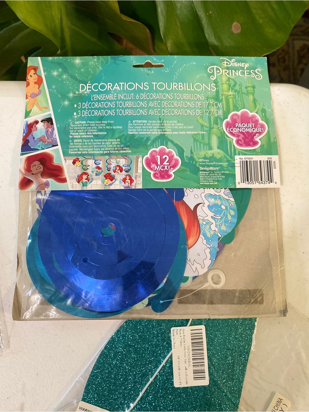 Disney Princess Ariel Party Kit - Teal, Pink, Red, Yellow - Picture 9 of 9
